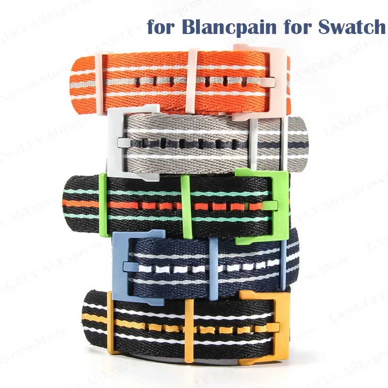 Versatile Nylon Watch Strap in Classic Black - 22mm, Ideal for Sports and Casual Wear