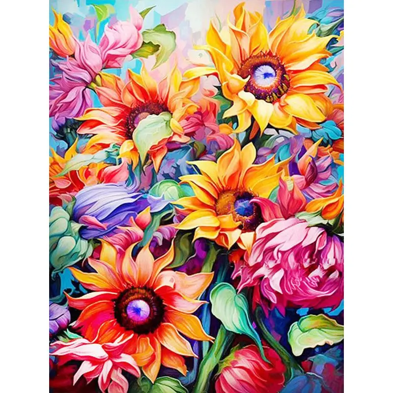 

SDOYUNO Frame Paint By Numbers For Adults Kits Decorative Painting Flowers Canvas By Numbers For Living Room Decoration