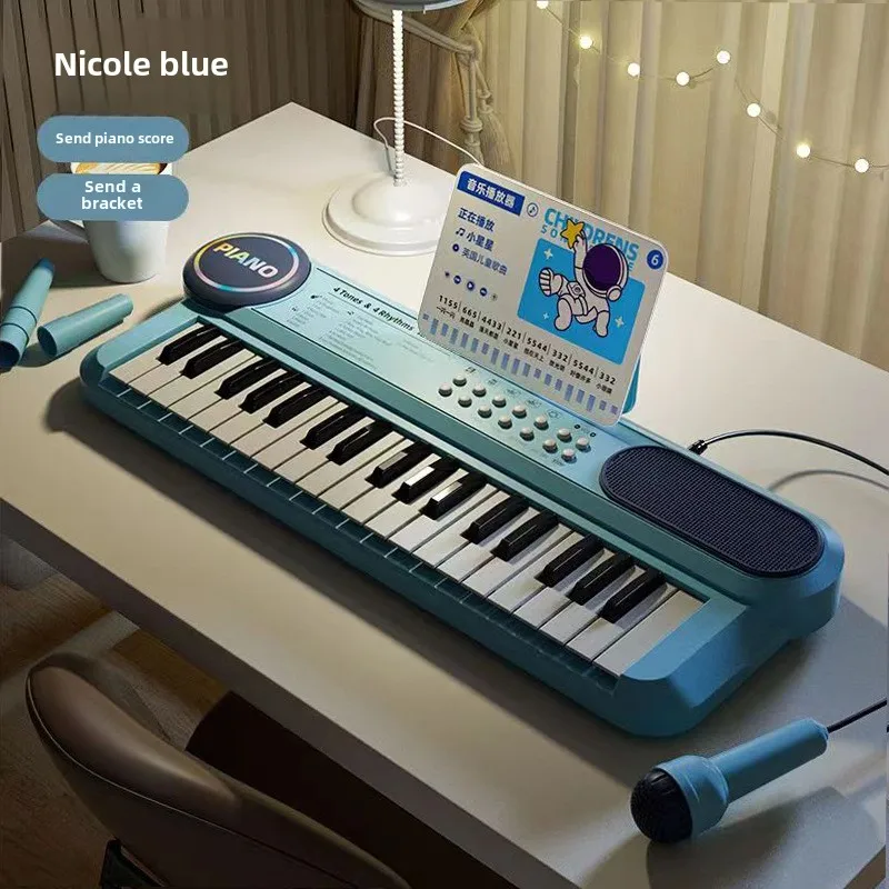 بيانو أطفال إلكتروني 37 مفتاح مع ميكروفون Uberwish
