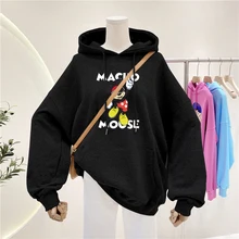

2022 New Spring and Autumn Fashion Mickey Print Women Men Hoodie Streetwear Warm Pullover Sweatshirt Loose Hooded Sweatshirt