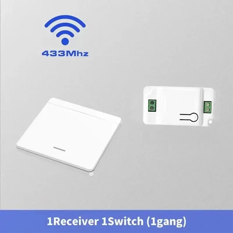Wireless Light Switch Smart Switch Modules Smart Switch Module Smart Wall Switch Wireless Remote Control Relay Module LED Push Button Switch 10A 220V RF 433Mhz EU Standard Wall Power Touch