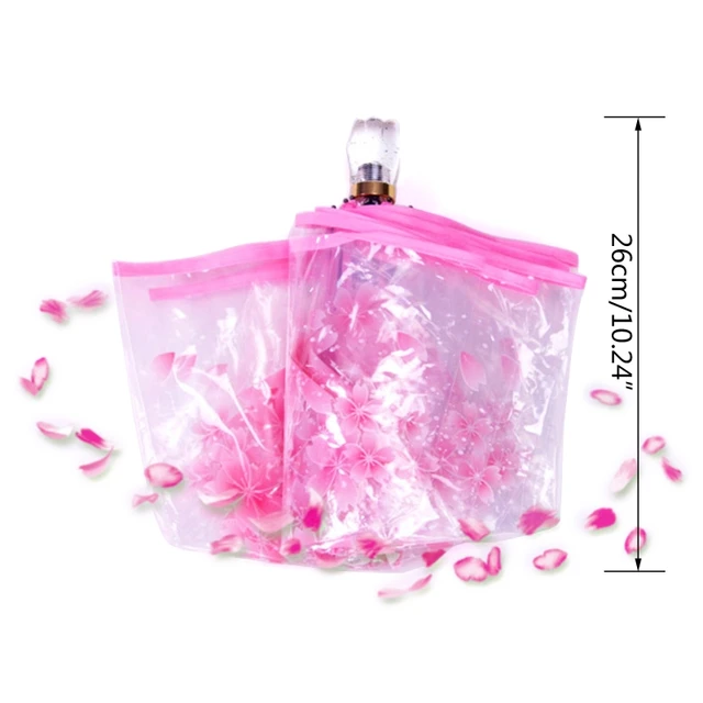 Kompakt Utazási Esernyő Uv-Ellenes Napsütéses Esernyők Átlátszó Tiszta Cseresznyevirág 3 Összecsukható Parasol 2022 Új - Image 6