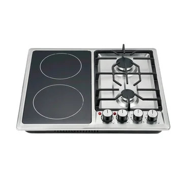 2025 Commercial 4-Burner Gas Hob - Blue Flame NG/LPG Dual Fuel Stainless Steel Cooktop 1