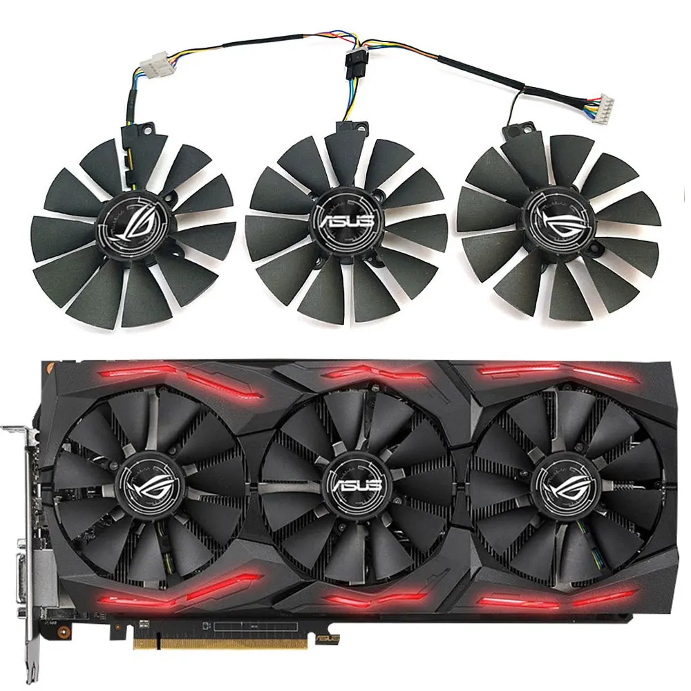新しい87ミリメートル6PIN rx VEGA64 VEGA56 gpuファン、asus ROG