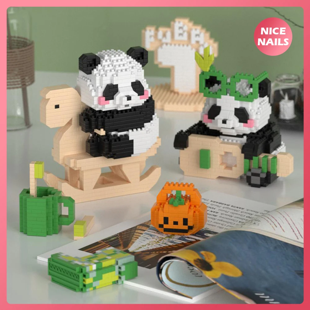 

Cute Animal Panda Building Blocks Toys Children Assembled Toys Puzzle Dolls Model Ornament Toys Creative Panda Decoration Gift
