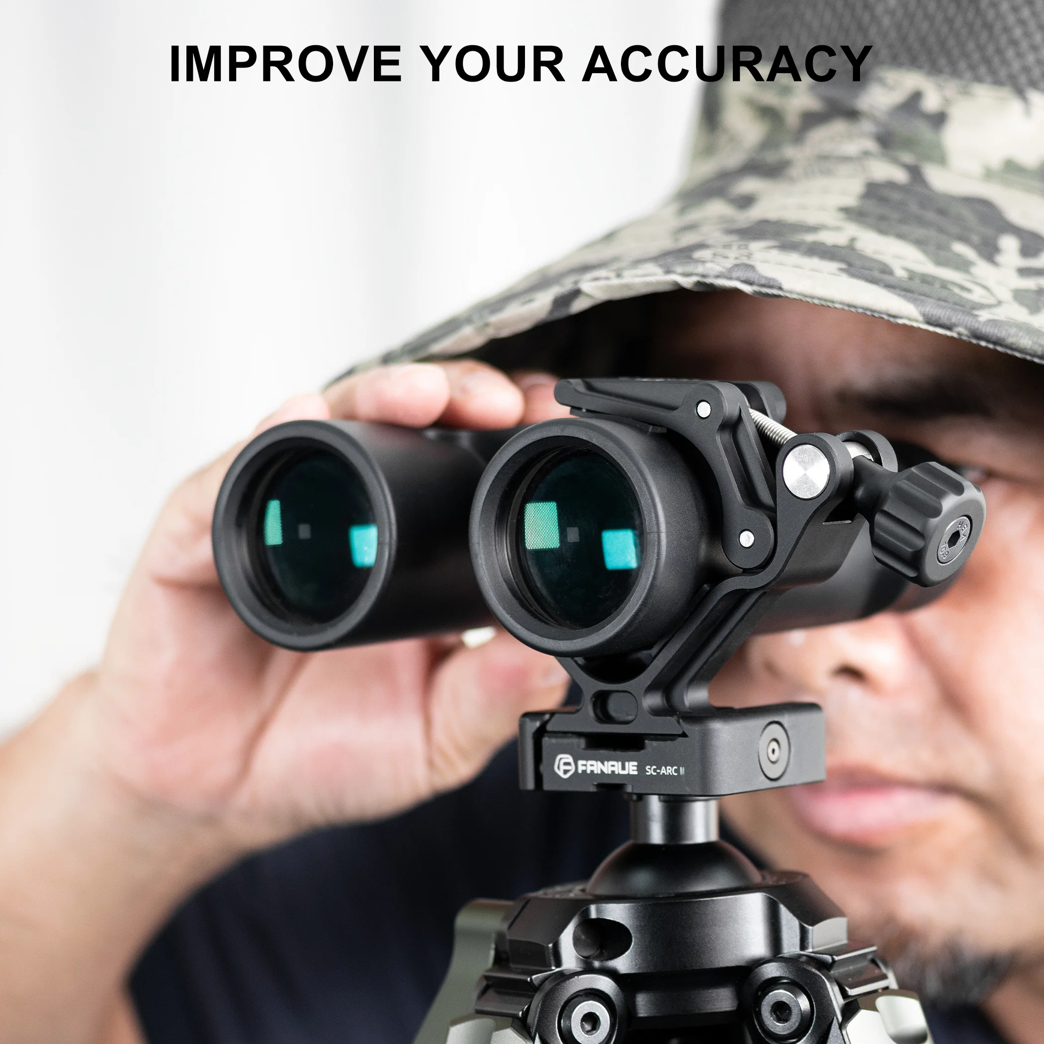 Binocular Tripod Mount Adapter FANAUE Compatible with 26-64mm telescope diameter with 1/4" & 3/8" Screw for ARCA Quick Release camera tripod adapter,tripod adapter mount