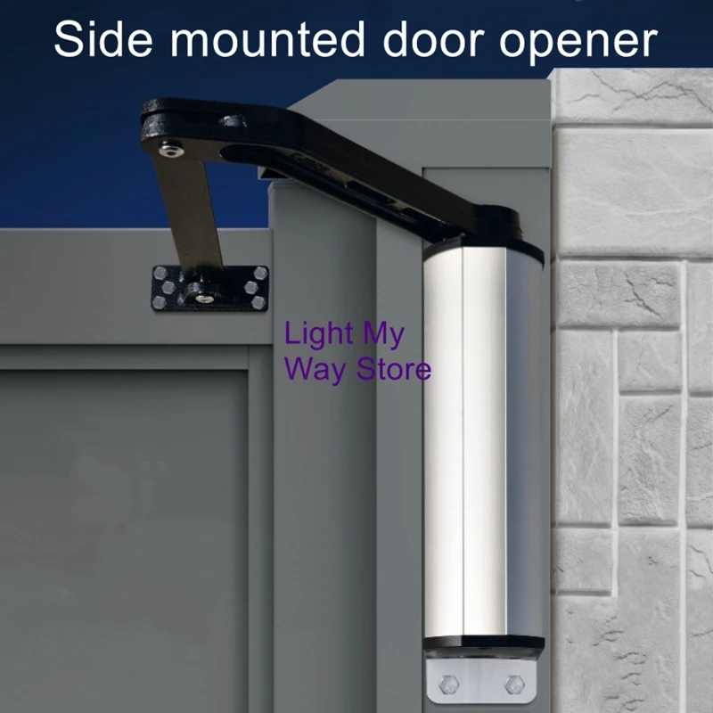 Side mounted door opener electric outdoor rainproof automatic door opener curved arm type intelligent face universal