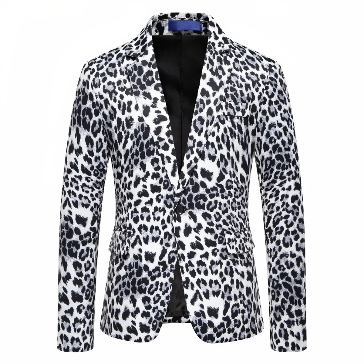 Men's Suit Jacket Leopard Print Suit Business Casual Party Jacket Men Blazer Coat