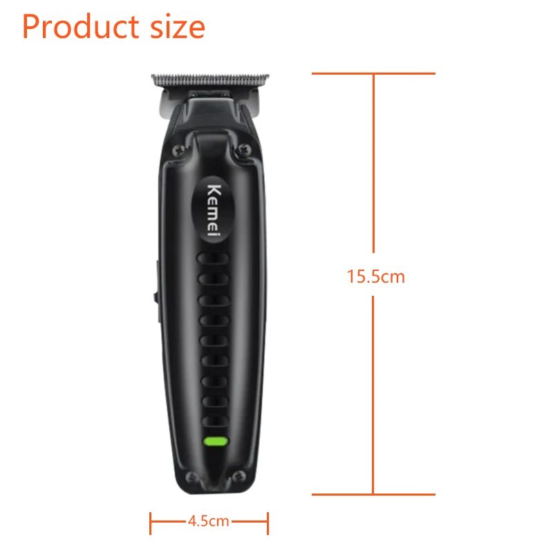 Kemei KM-1579 Electric Hiar Clipper Professional Cordless Hair Trimmer Barber USB Rechargeable Haircut Machine Mens Clipper 6