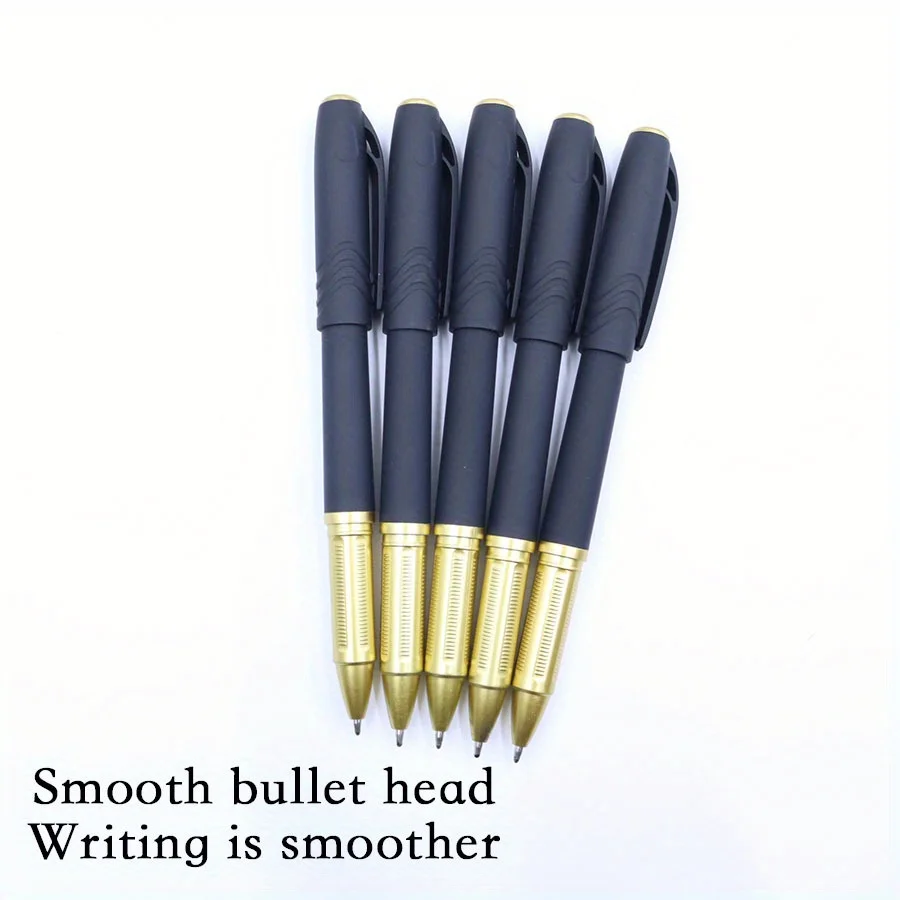 Large-Capacity Black Ink Gel Pen 1.0 Tip Bullet Calligraphy Practice Carbon Black for School Student Business Affairs 5