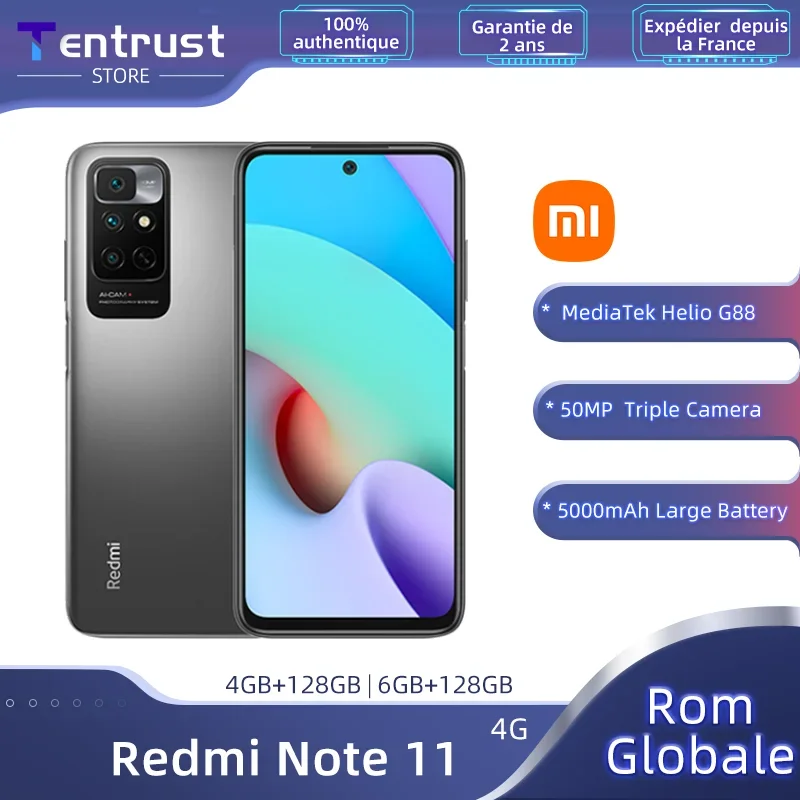 Global-ROM-Xiaomi-Redmi-Note-11-4G-50MP-Triple-Camera-6-5-90Hz-Display ...
