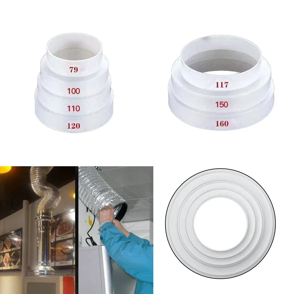 Multi Reducer Extractor Fan Pipe Connector 80/100/110/120/150/160mm For Fan Ventilation Duct Pipe Tube Exhaust Duct Connect 1pc