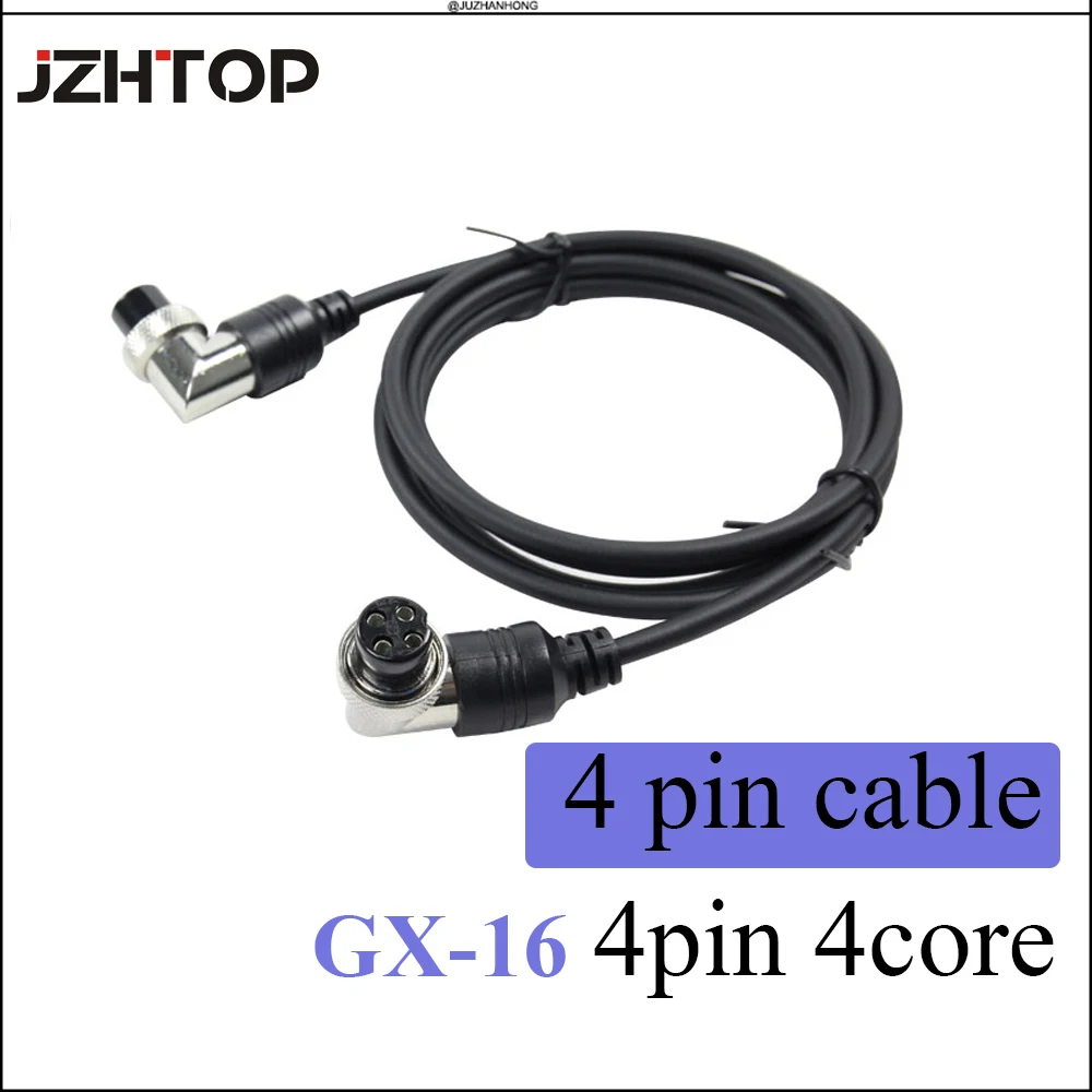 gx16 gx-16 4 Pin Aerial plug Cable Connection Wire 1.5m 3m Pipe Camera Cable 4 Core 4pin Male To Male 90 degree Bend 6 pin 6 core pipe camera connection cable flexible soft test cable connecting wire cable gx16 male to male
