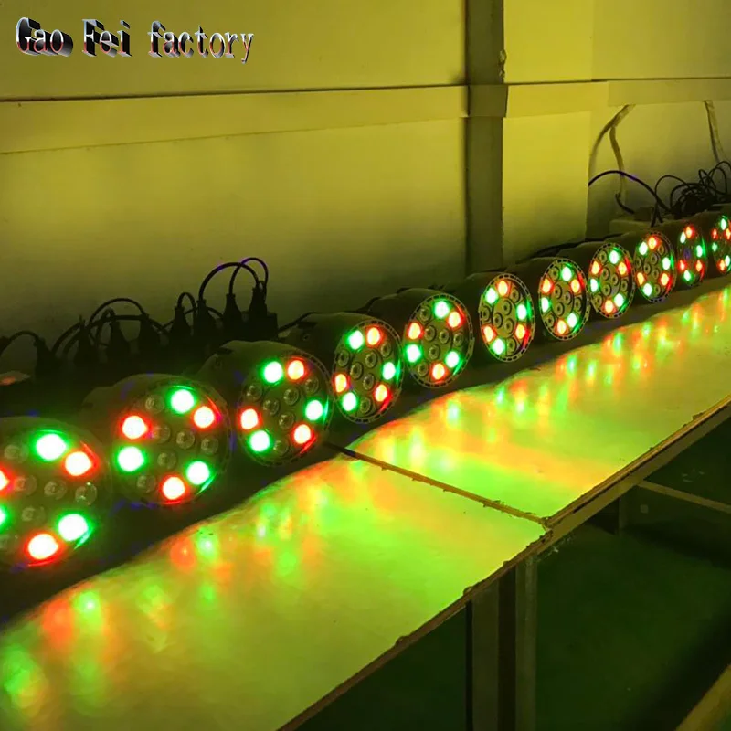 DJ 파티 클럽 디스코 조명을 위한 미니 Led 플랫 파 12x3W RGBW 무대 세척 조명