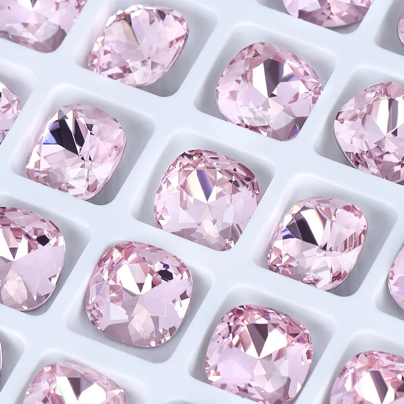 100pcs high-quality nail enhancement square diamond DIY jewelry accessories nail patch diamond crystal pointed bottom diamond 2