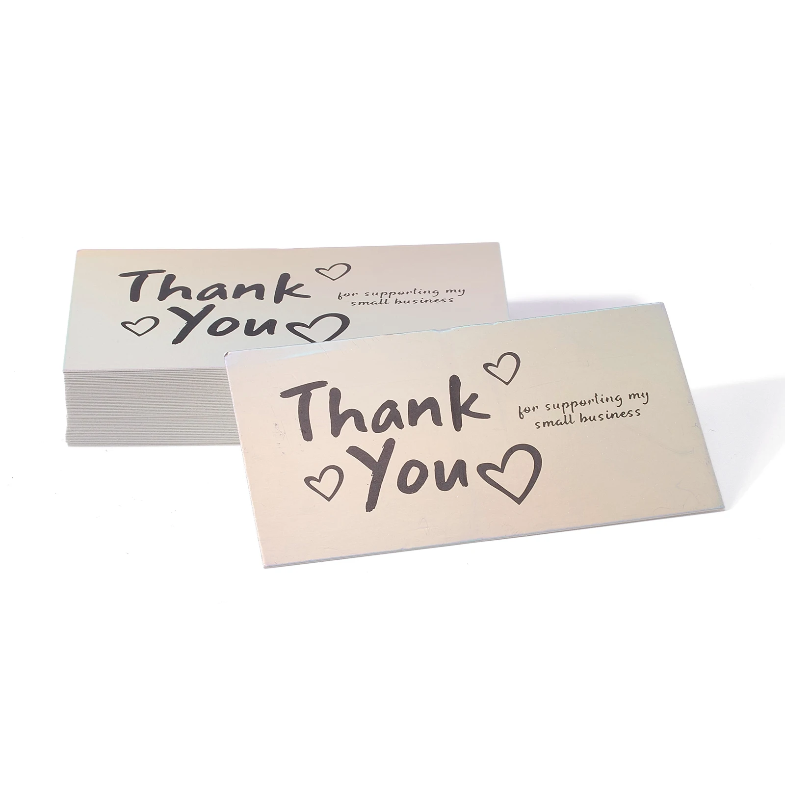 

250pcs Paper Cards Laser Thank You for Supporting My Small Business for Decoration Order Shopping Purchase Retail Store Greeting