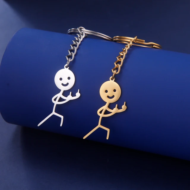 Teamer – porte-clés à doigt du milieu Fuxk You, tendance, drôle, pendentif de  clé de voiture, sac d'école, bibelot de Couple, cadeau d'anniversaire, 2023  Wholesale - AliExpress