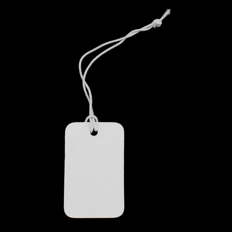 500pcs Wholesale Jewelry Price Tag Paper Rectangle White Custom Lable Clothing Price Tag Accessories