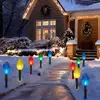Solar Pathway Lights 5X Solar Garden Light Rhombic Pathway Lights For Garden Long Lasting Outdoor Lighted Stake For Christmas 3