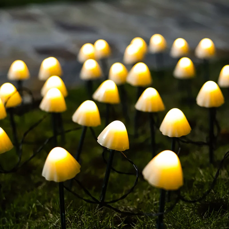 

LED Solar Mushroom String Lights Outdoor Landscape Fairy Lamp Waterproof Solar Lights for Lawn Garden Patio Christmas Decoration