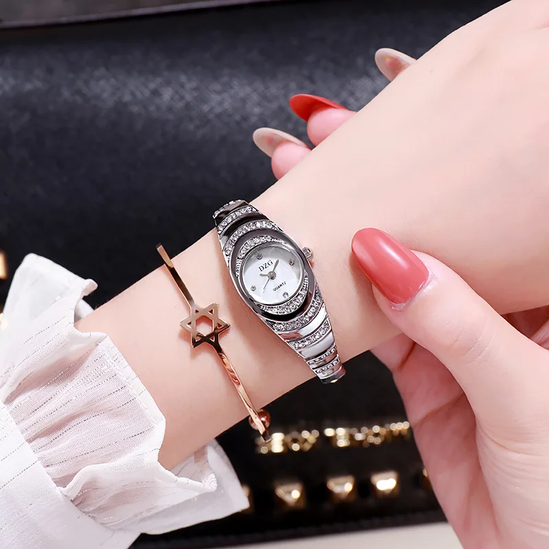 New stock! ! Women Bracelet Watches Steel belt Love Steel belt Rhinestone Quartz Wrist Watch Luxury Fashion Watch for women