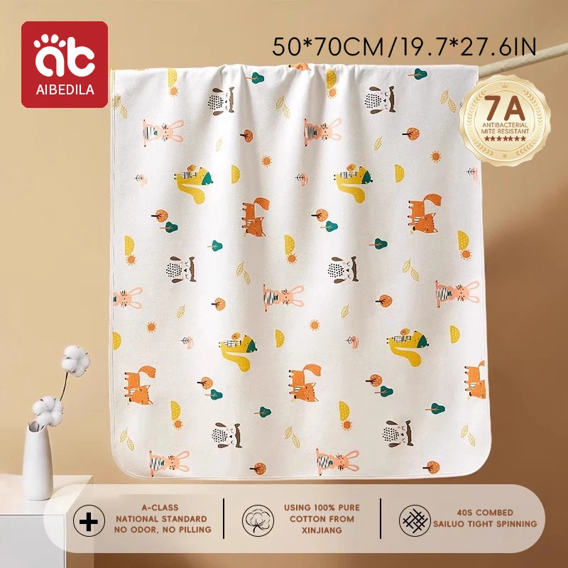 Waterproof Washable Breathable Toddler Mattress Protector with Cute Cartoon Design