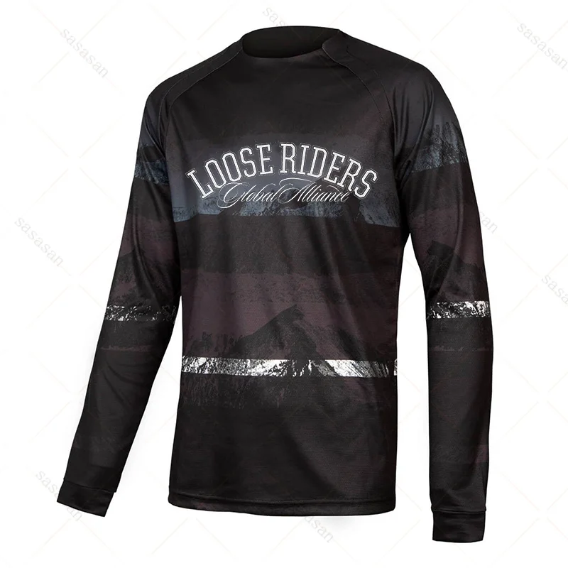 thumbnail image 1 of Camiseta de manga larga Loose Rider para BMX, MTB, bicicleta de montaña, camisetas transpirables, Cross Country, Enduro, motocicleta, descenso, sudaderas, 1 of 4