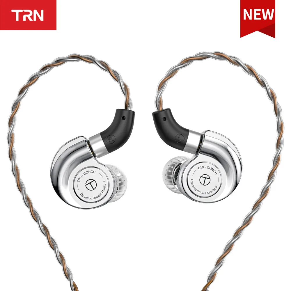 

TRN Conch High-performance DLC Diaphragm Dynamic HiFi Earphones In-Ear Monitor with Detachable Cable for Audiophile Musician