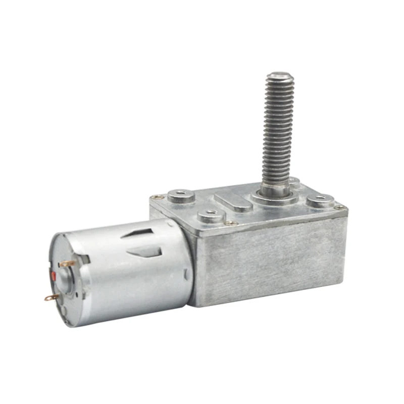 JGY-370 나사 샤프트 M8 길이 33mm 웜기어 모터 DC 6V 12V 24V 감속기 속도 6rpm 210rpm PWM 컨트롤러 정방향 역방향