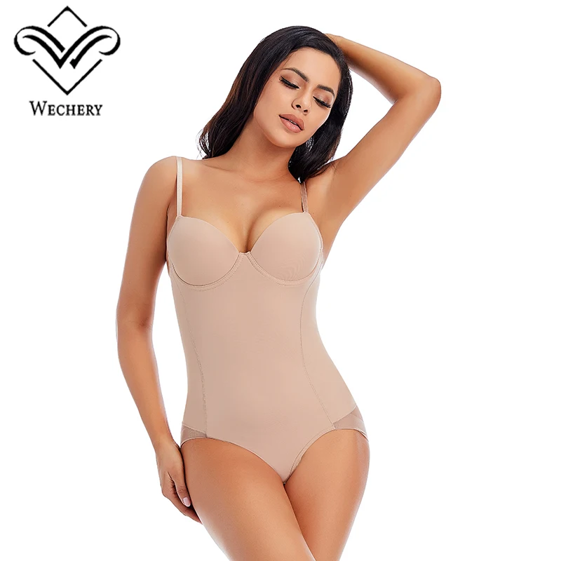 Wechery Body Shapewear Women Shaper Slimming Underwear Sexy Lingerie Smooth Lace Open Crotch Bodysuit Tummy Control Shapers