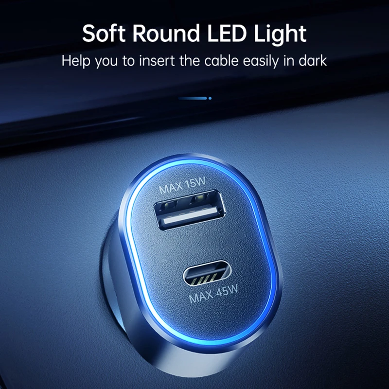 45W Original Type C Car Charger USB A 60W Fast Charging PD Phone For Samsung Galaxy S24 S23 S22 Ultra S21 Note 20 Tab S8 phone charger
