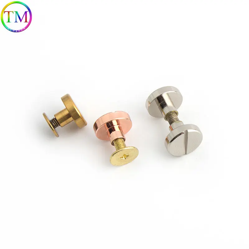 20-100 Pieces Metal Solid Chicago Screw Nail Rivets Stud Bolt Round Nail Spike For Clothes Leather Craft Repair Accessories