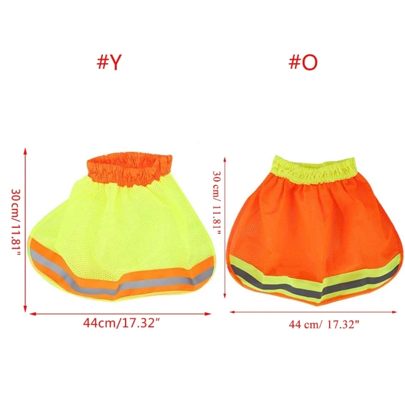 Sun hat sun protection hat Safety hard hat helmet neck cover sun protector reflective stripe neon high visibility elastic breathable mesh shield