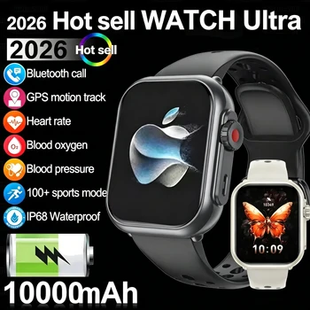 Nuovo Smartwatch 2026 per iOS Serie 10, Display AMOLED Ultra HD, GPS, NFC, Cardiofrequenzimetro, Impermeabile IP68, Fitness, Chiamate, Braccialetto Intelligente