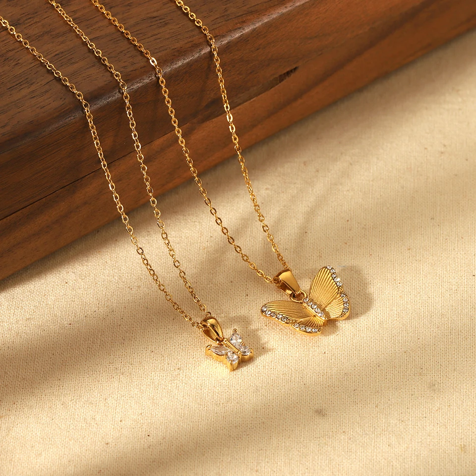 Collana Donna Con Ciondolo Rotondo Opale, Placcata Oro 18 Carati, Acciaio Inox Impermeabile, Idea Regalo Elegante