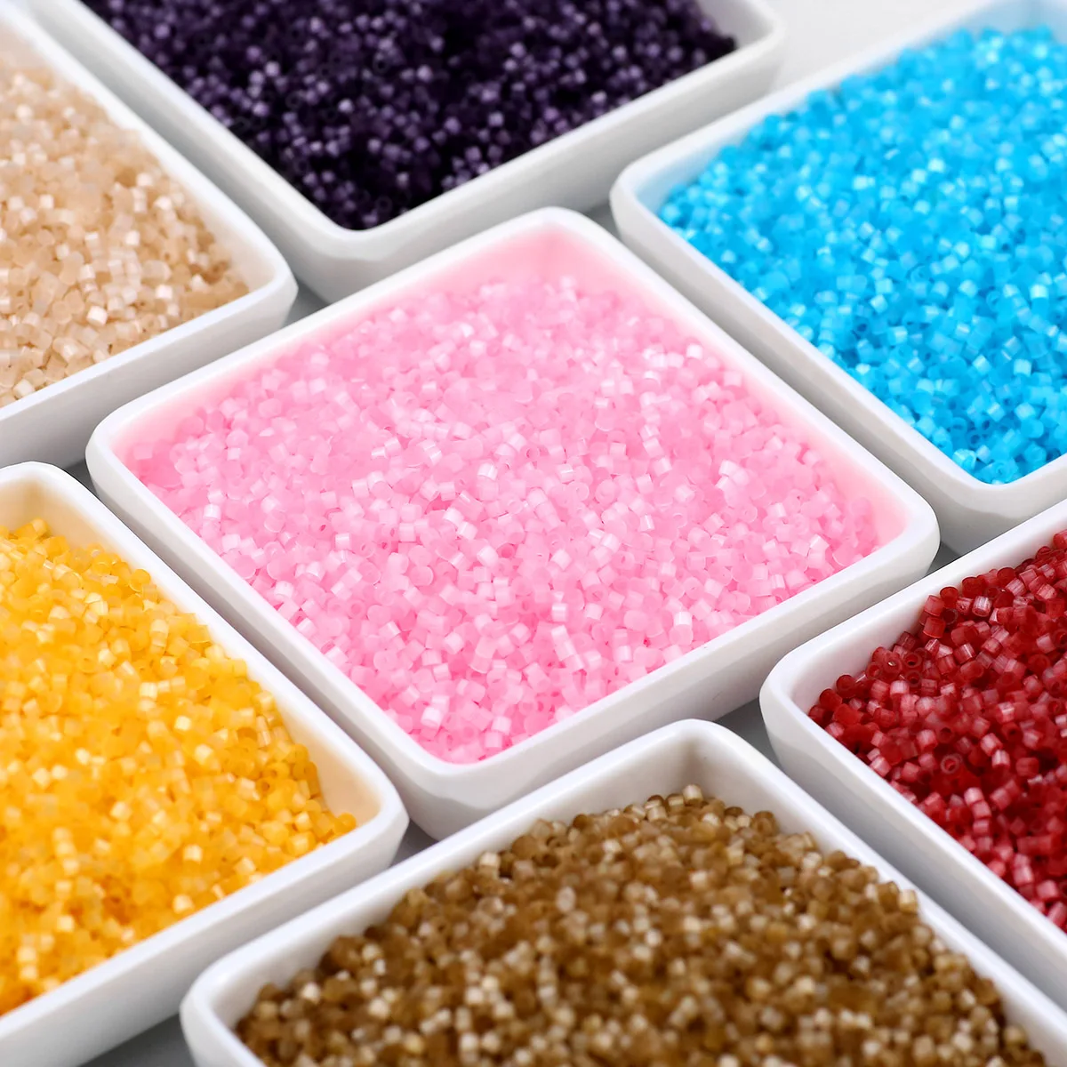 Vibrant Assorted Color Glass Tube Beads