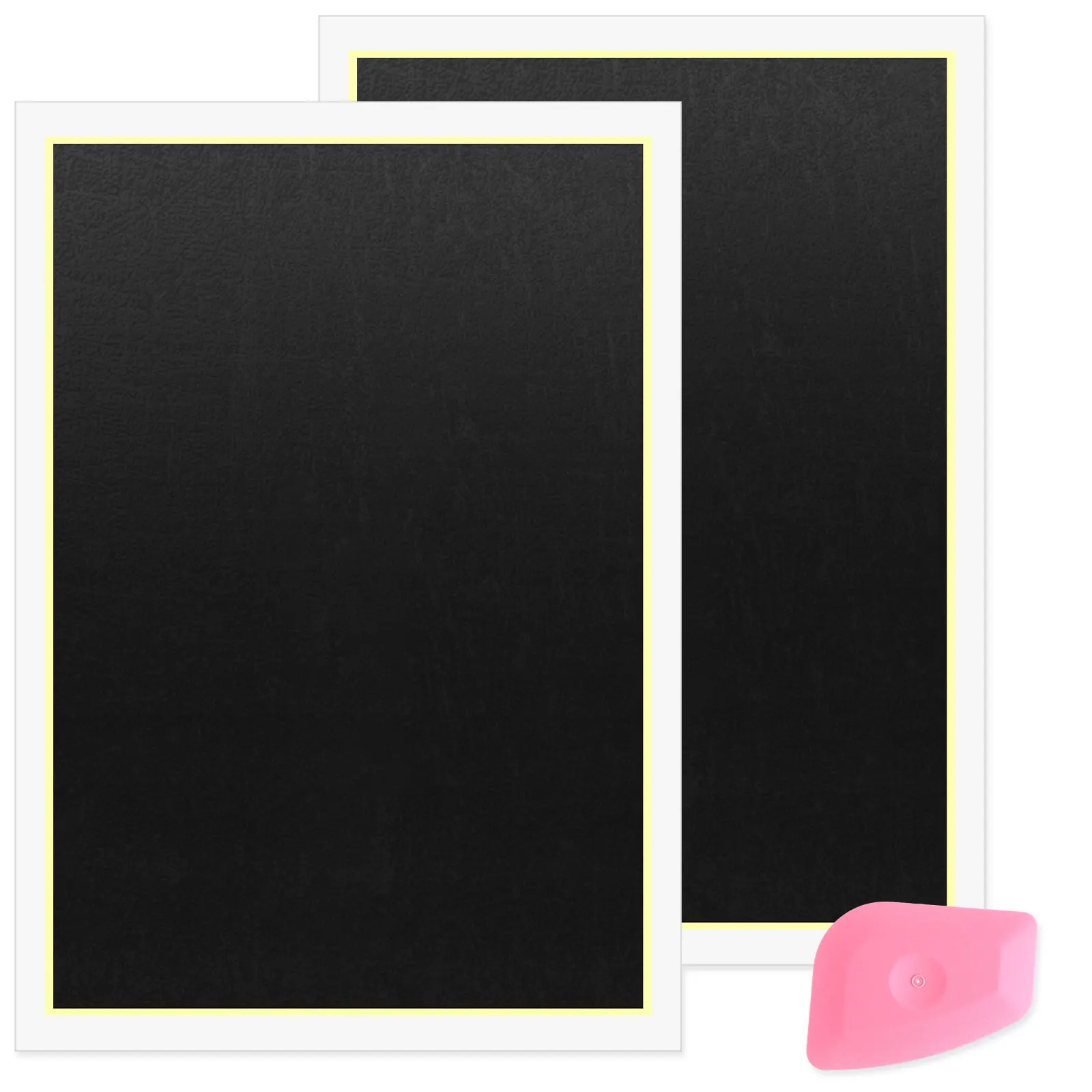 

New 2Pcs Light Engraving Marking Paper 15.3x10.8inch Black Engraving Marking Paper Scratch Resistant Light Etching Paper Light