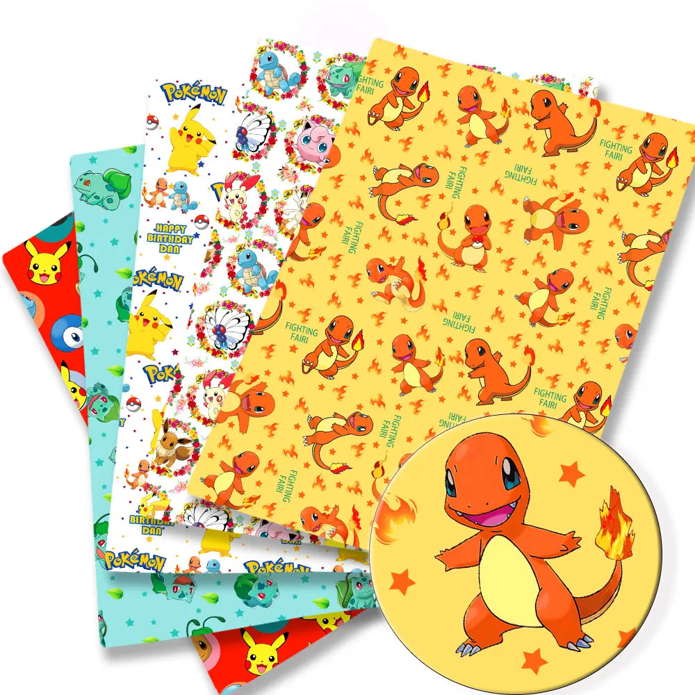 

Pokemon Cartoon Fabric140*50cm Handmade Sewing Patchwork Quilting Baby Dress Home Sheet Printed Fabric Fabric Sewing Kids Fabric