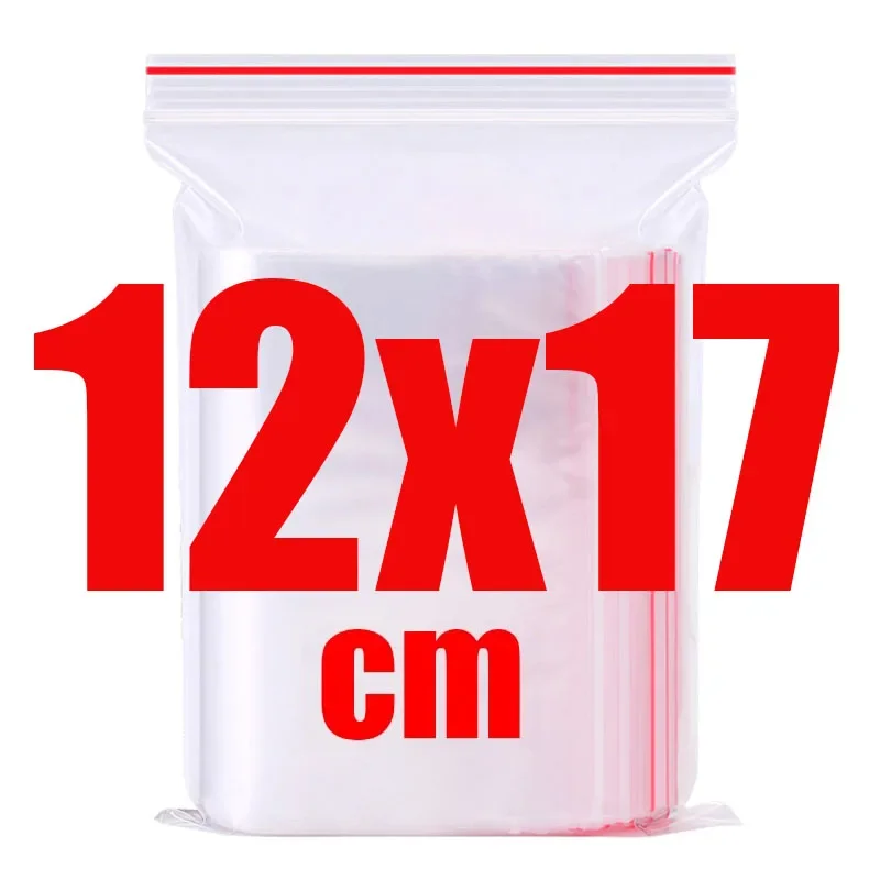 100/200 Stück kleine Plastiktüten mit Reißverschluss, wiederverschließbare transparente Beutel, Vakuum-Aufbewahrungsbeutel, durchsichtige Beutel, Druckverschluss-Aufbewahrungsbeutel für Lebensmittel – Detail 16