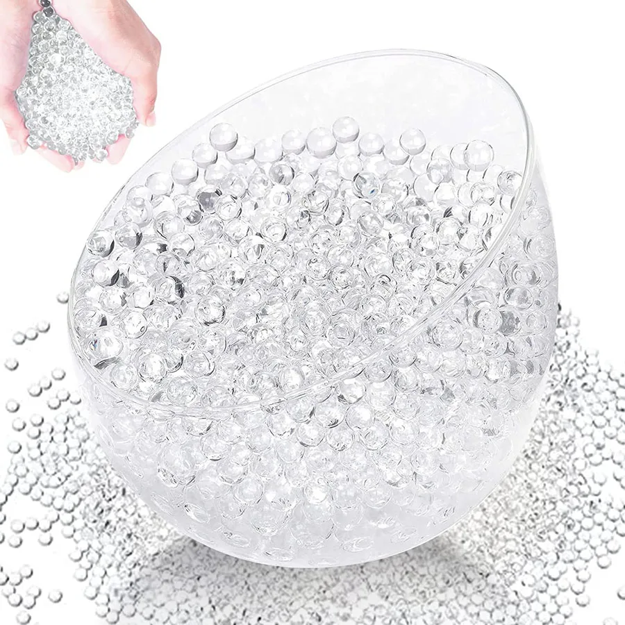 20,000 pcs Magic Crystal Soil Children Toy Water Beads for Kids Flowers Growing in Hydrogel Balls Home Muds Orbiz Clear Pearls