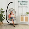 Metal Hanging Hammock C-Stand for Chair/Weather-Resistant Finish, Offset Base - Stand Only 4