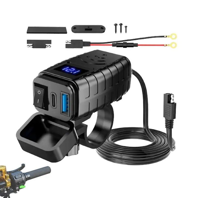 

Зарядное устройство для мотоцикла с USB-портом и поддержкой быстрой зарядки