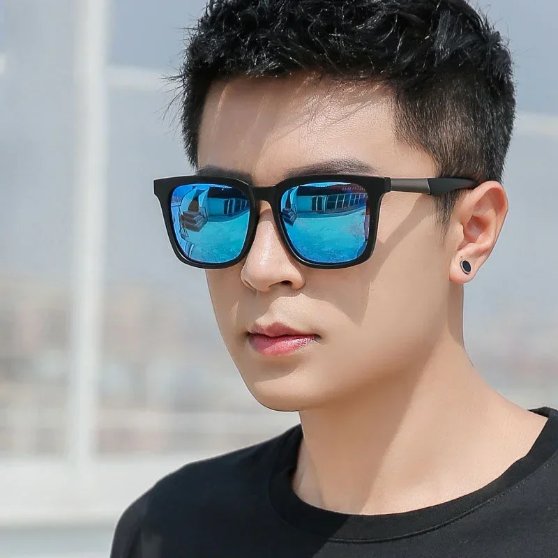 Polarized sunglasses male sunglasses trend Korean version fishing driving glasses fashion square eyes UV protection polarized sunglasses,fishing sunglasses