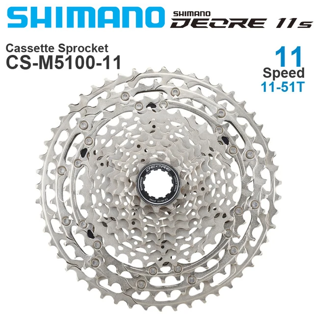 Shimano Deore CS M5100 11 Speed Cassette Sprocke Freewheel for Mountain Bike MTB CS-M5100 11-51T 11S 42T Bicycle 11V 1