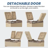 Холодильник 12 В, 35/45 л, портативная морозильная камера, электрический охладитель для транспортных средств, автомобильный холодильник, портативный холодильник 12 В для автомобиля, кемпинга — изображение 3