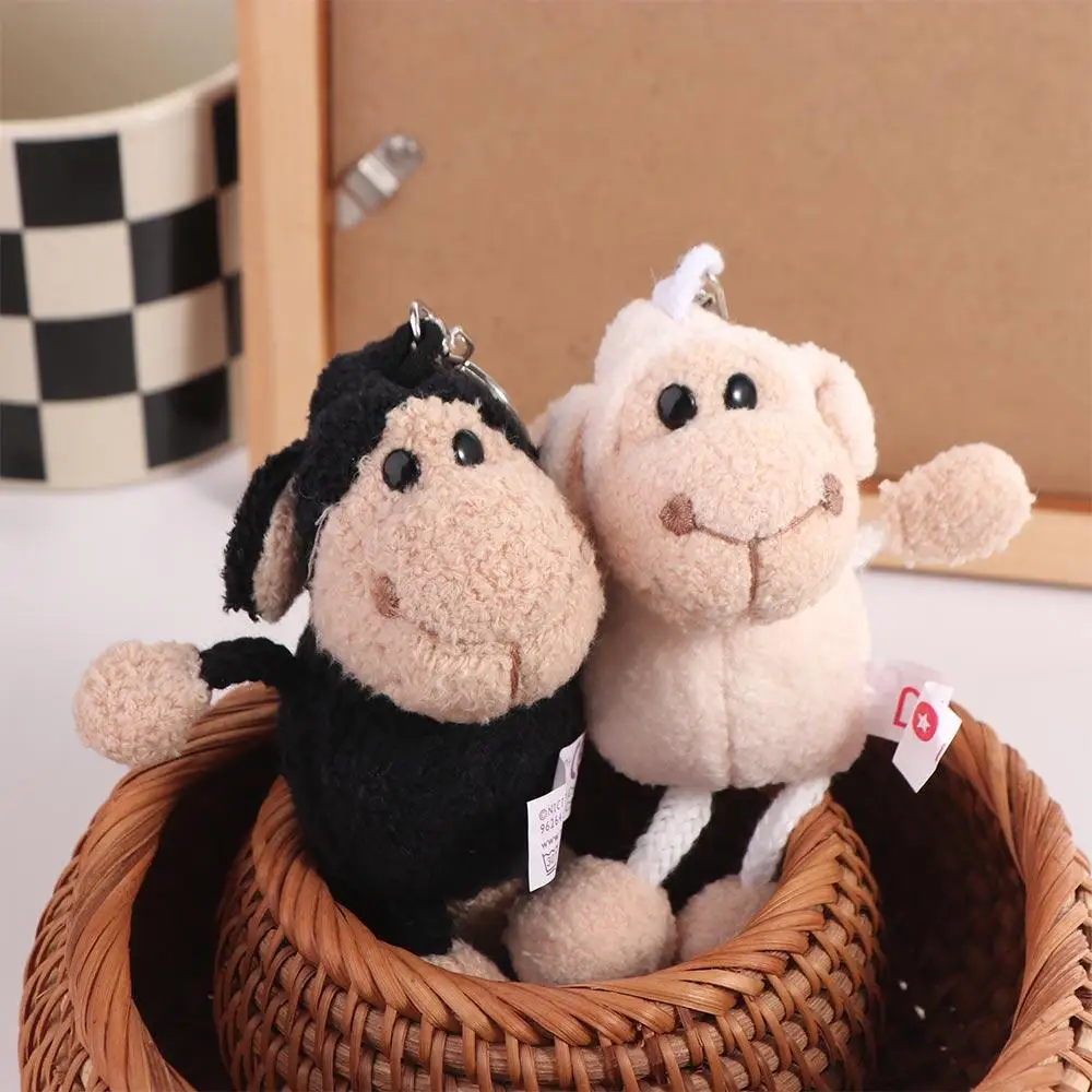 Pendant Alpaca Keychain Schoolbag Decoration Plush Alpaca Keyring Sheep Key Ring Soft Stuffed Pendant Alpaca Plush Keychain