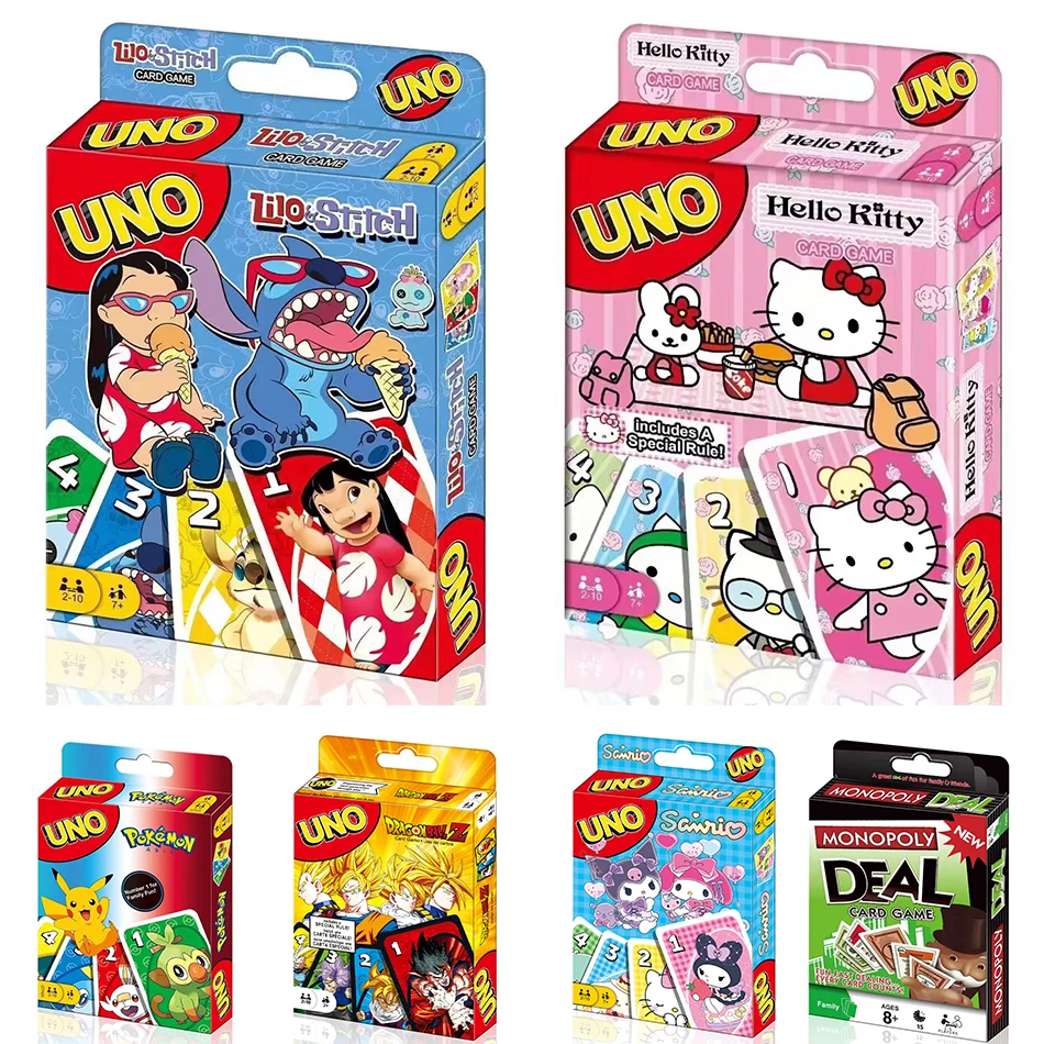Uno Hello Kitty Matching Card Game Minecraft Multiplayer Family Party Boardgame Funny Friends Entertainment Poker