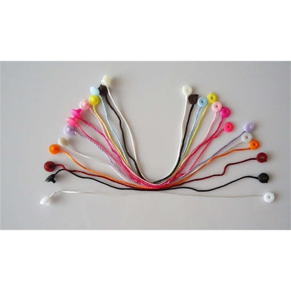 Circle Headed Hang Tag Seal with Nylon String, Garment Tags Hanger Cord, Thread Tag Pins, Round Loop Lock Cords