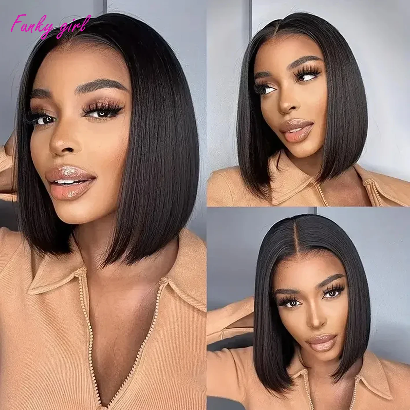 Human Hair Bob Wig 4x4 Lace Closure Ready To Wear For Women human hair wig