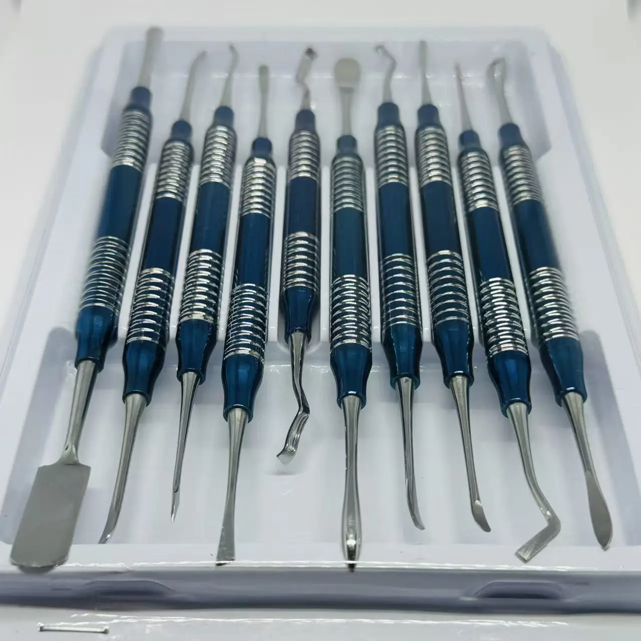 DENILK 10er-Set doppelseitiger Zahnimplantat-Periosteal-Elevator/Separator zur Reflektierung und Retraktion – Dentalbedarf